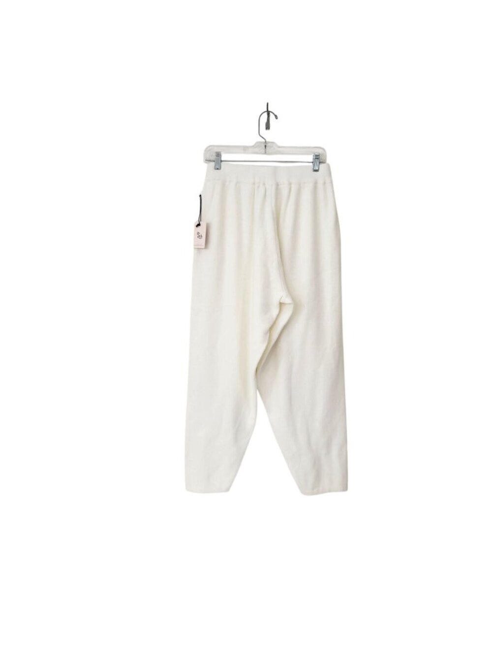 Sincerely Jules Women's White Knit Lounge Pants XL With Pockets Elastic Waist Co - Picture 2 of 6